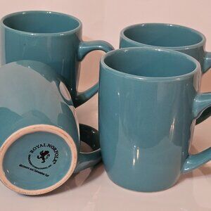 Royal Norfolk Coffee Cocoa Mugs Set of Four Blue